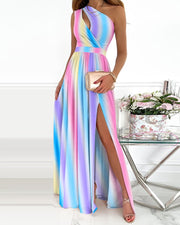 Summer Fashion One-shoulder Long Dress