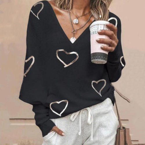 European and American Urban Casual V-neck Pullover