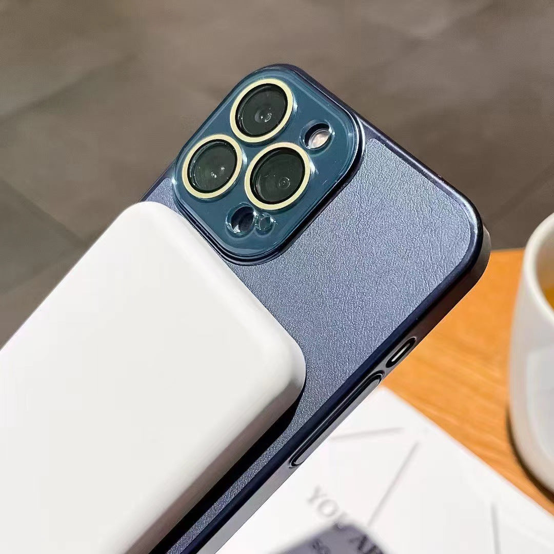 Ultra-Thin PC Plain Leather Magnetic Phone Case