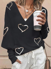 European and American Urban Casual V-neck Pullover