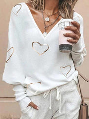 European and American Urban Casual V-neck Pullover