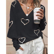 European and American Urban Casual V-neck Pullover