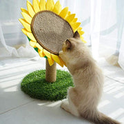Cat Claw Scratcher Pole With Sunflower