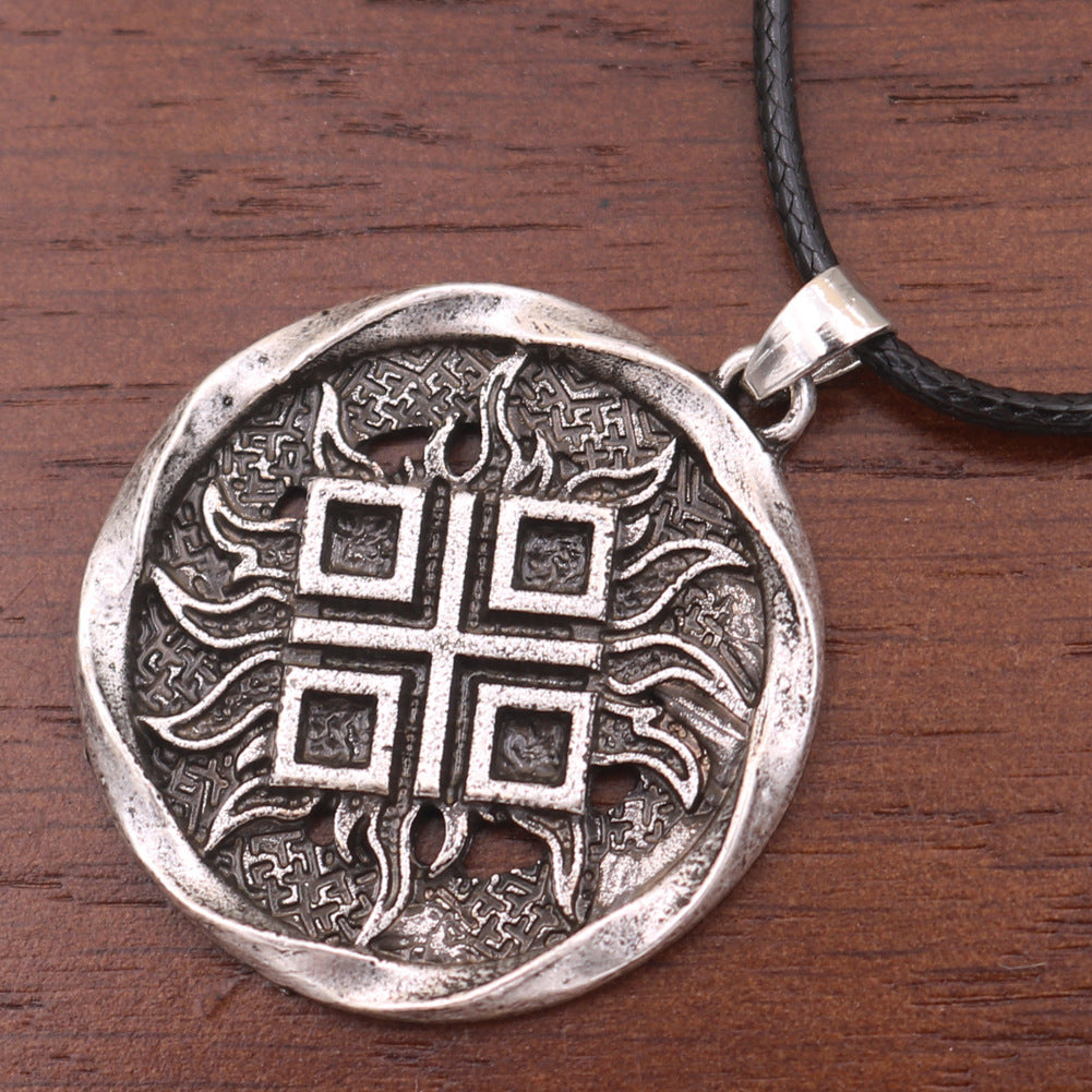 European And American Popular Viking Rune Metal Necklace
