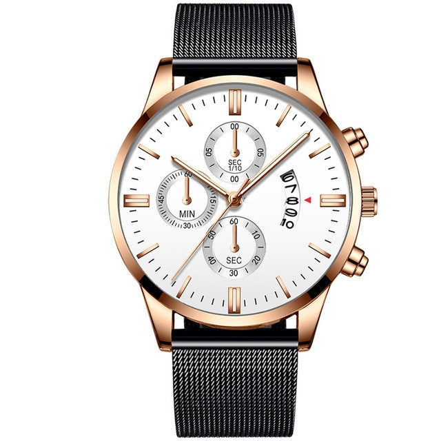 Mens Luxury Watches - Mesh Band Quartz Watch
