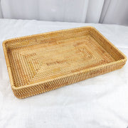 Rattan Tray Desktop Storage Woven Baskets