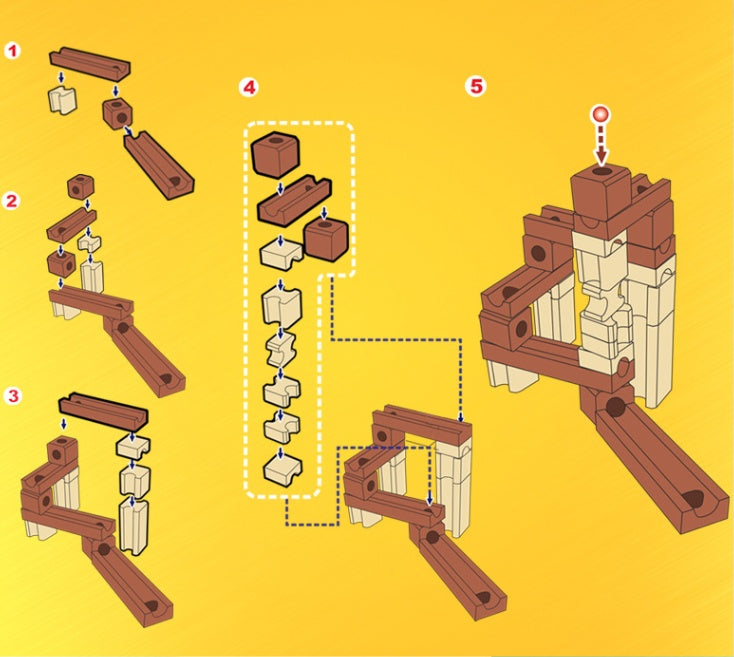 Wood Marbles Run Maze