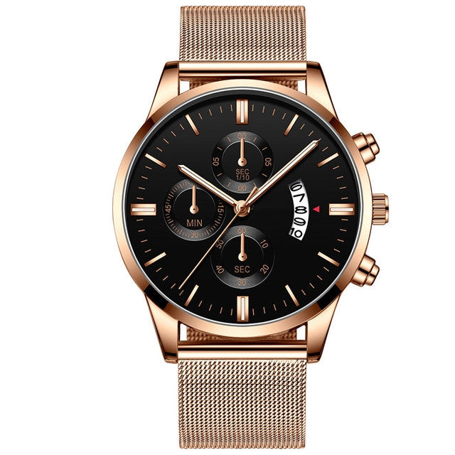 Mens Luxury Watches - Mesh Band Quartz Watch