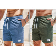 Men's Lace-up Drawstring Corduroy Shorts