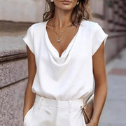 Women's Casual Short-sleeve Turtleneck Top