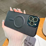 Ultra-Thin PC Plain Leather Magnetic Phone Case