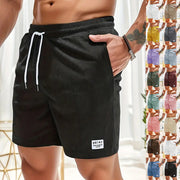 Men's Lace-up Drawstring Corduroy Shorts