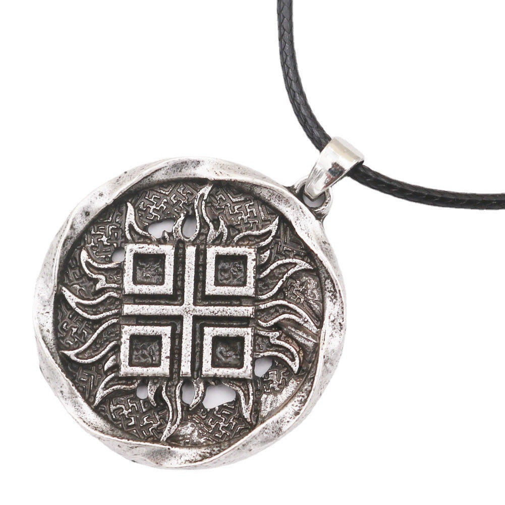 European And American Popular Viking Rune Metal Necklace