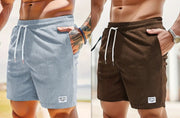 Men's Lace-up Drawstring Corduroy Shorts