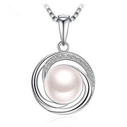 Flower Pearl Necklace Women's Natural Freshwater Rotating 925 Pure