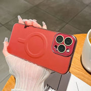 Ultra-Thin PC Plain Leather Magnetic Phone Case