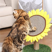 Cat Claw Scratcher Pole With Sunflower