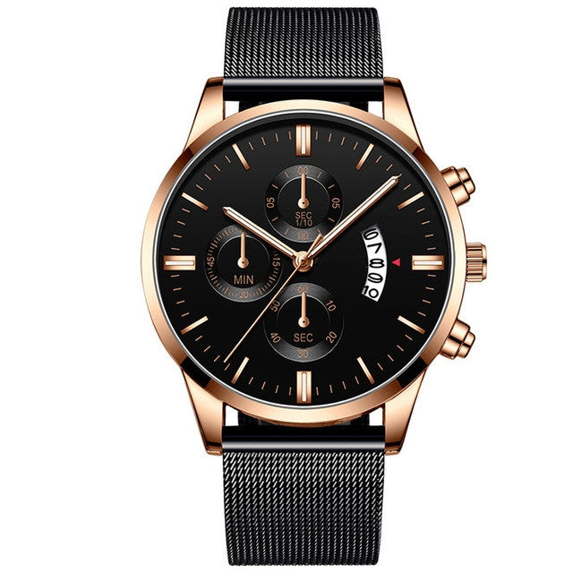 Mens Luxury Watches - Mesh Band Quartz Watch
