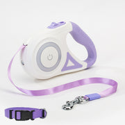 Dog Leash Retractable Leash And Dog Collar Spotlight Automatic Pet Dog Cat Traction Rope