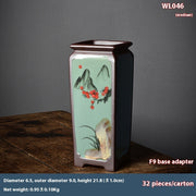 Chinese Hand-painted Square Straight Retro Purple Sand Flower Pot