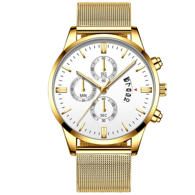 Mens Luxury Watches - Mesh Band Quartz Watch