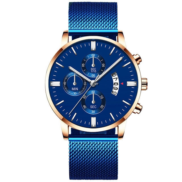 Mens Luxury Watches - Mesh Band Quartz Watch