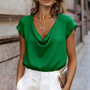 Women's Casual Short-sleeve Turtleneck Top