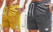 Men's Lace-up Drawstring Corduroy Shorts