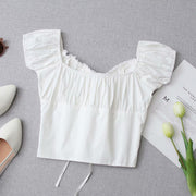 Womens Fashion Cotton Lace top