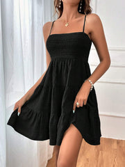 Summer Square-collar Pleated Dress