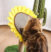 Cat Claw Scratcher Pole With Sunflower