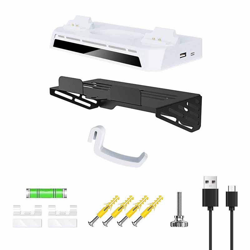 Wall Mounted Game Controller Charging Dock And Headset Holder