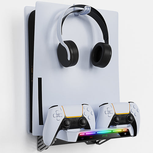 Wall Mounted Game Controller Charging Dock And Headset Holder