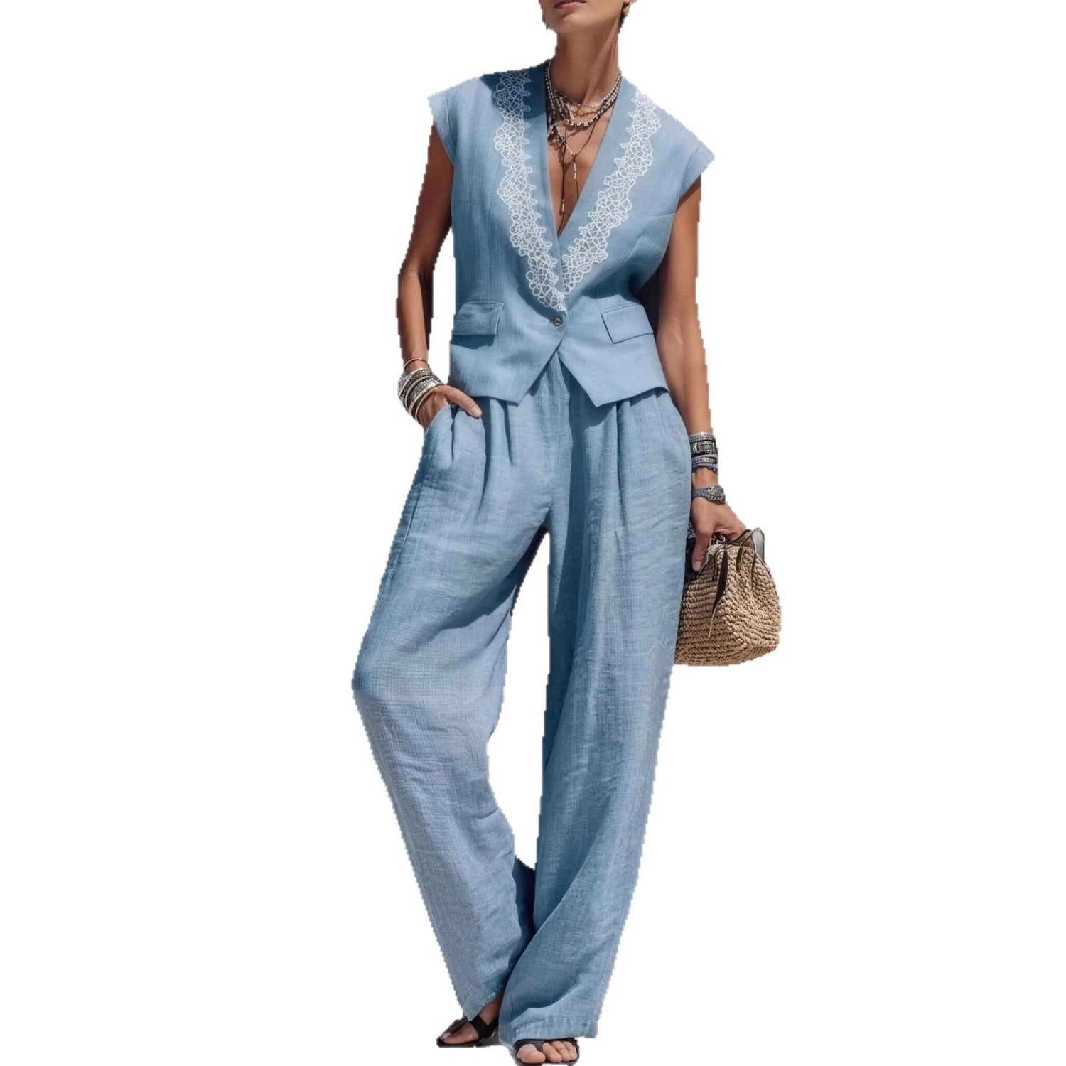 Vest Top And Trousers Womens Outfit
